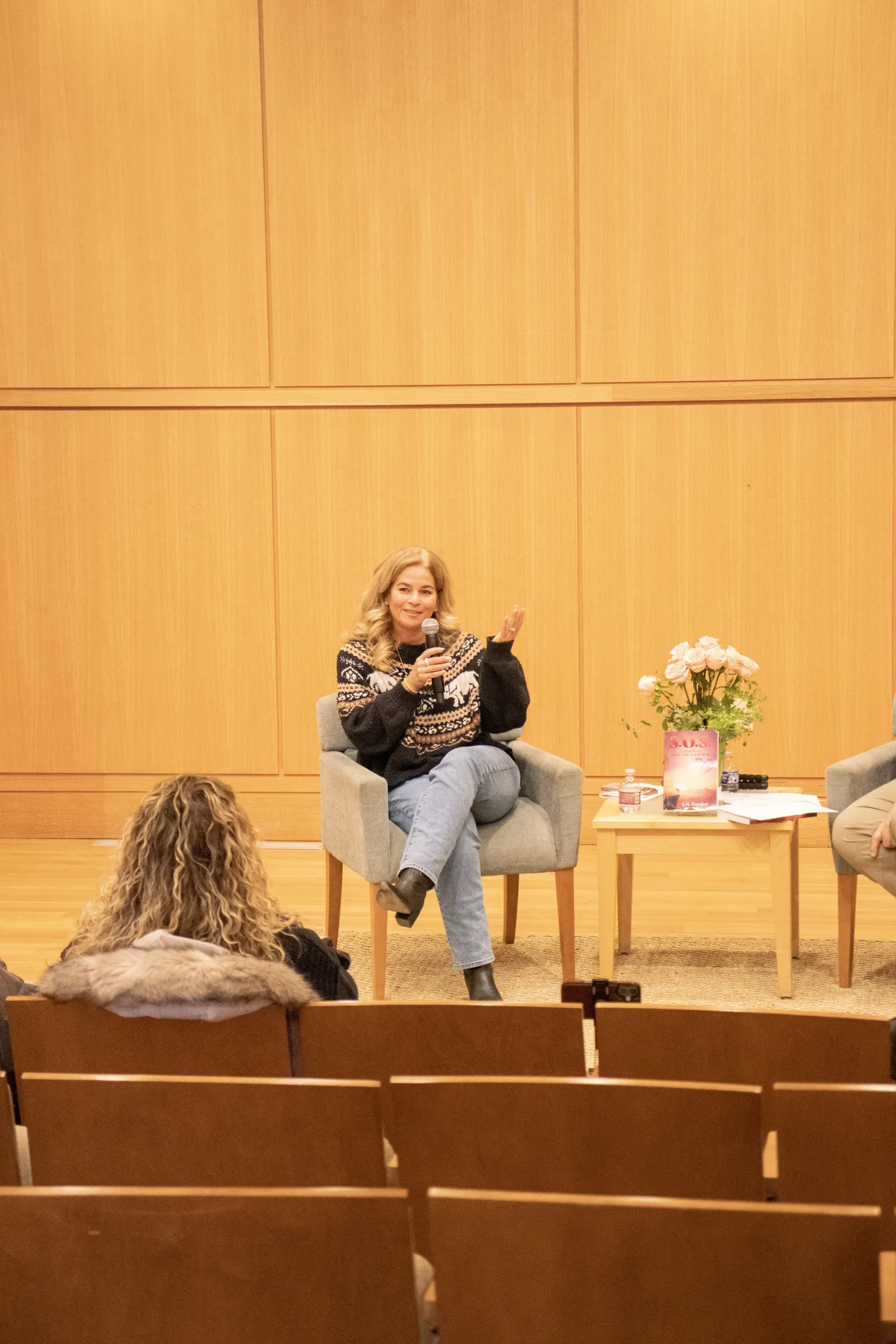 Serina Dansker speaking during an audience conversation
